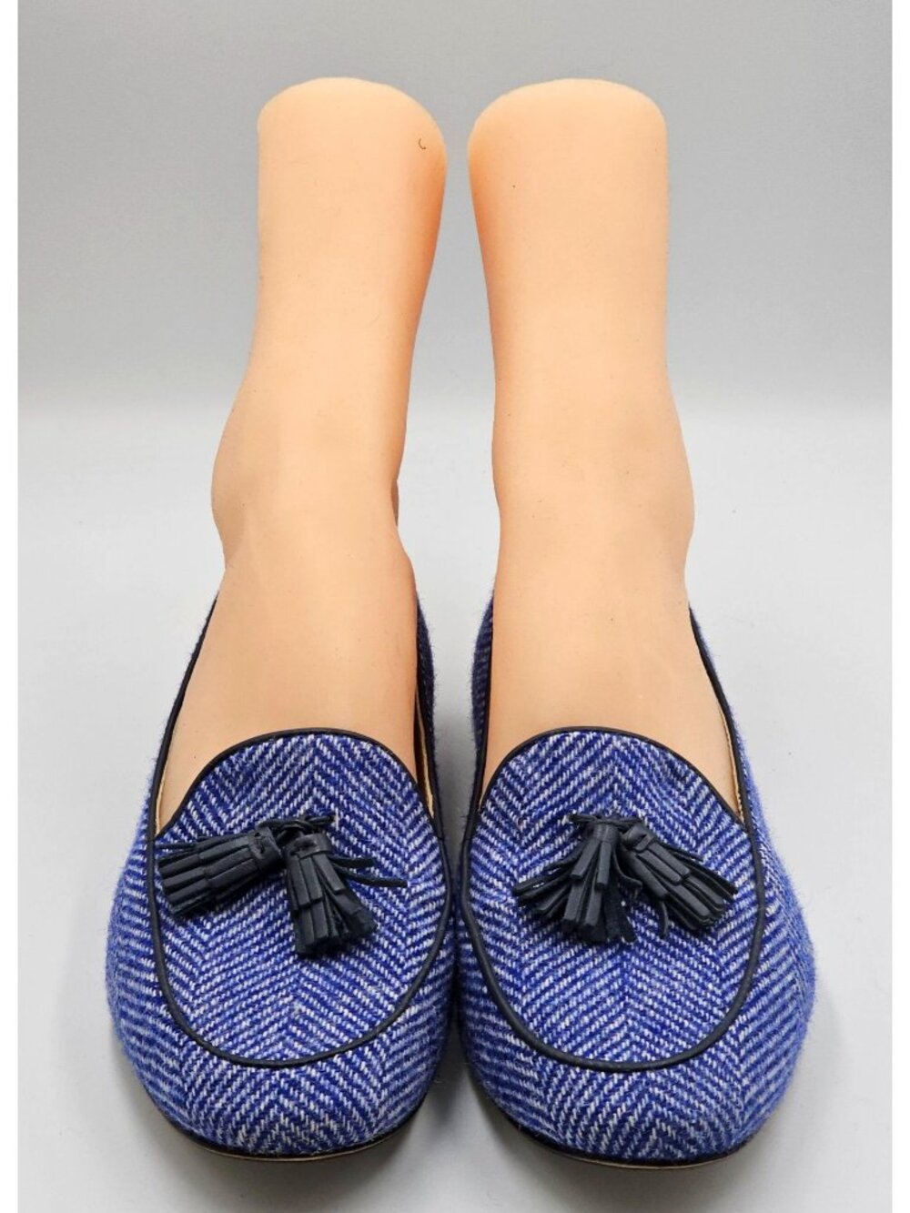 Boden Women’s Blue Ines Herringbone Tassel Loafers Flats Shoes Sz 8 (38.5) 2916 - Picture 10 of 16